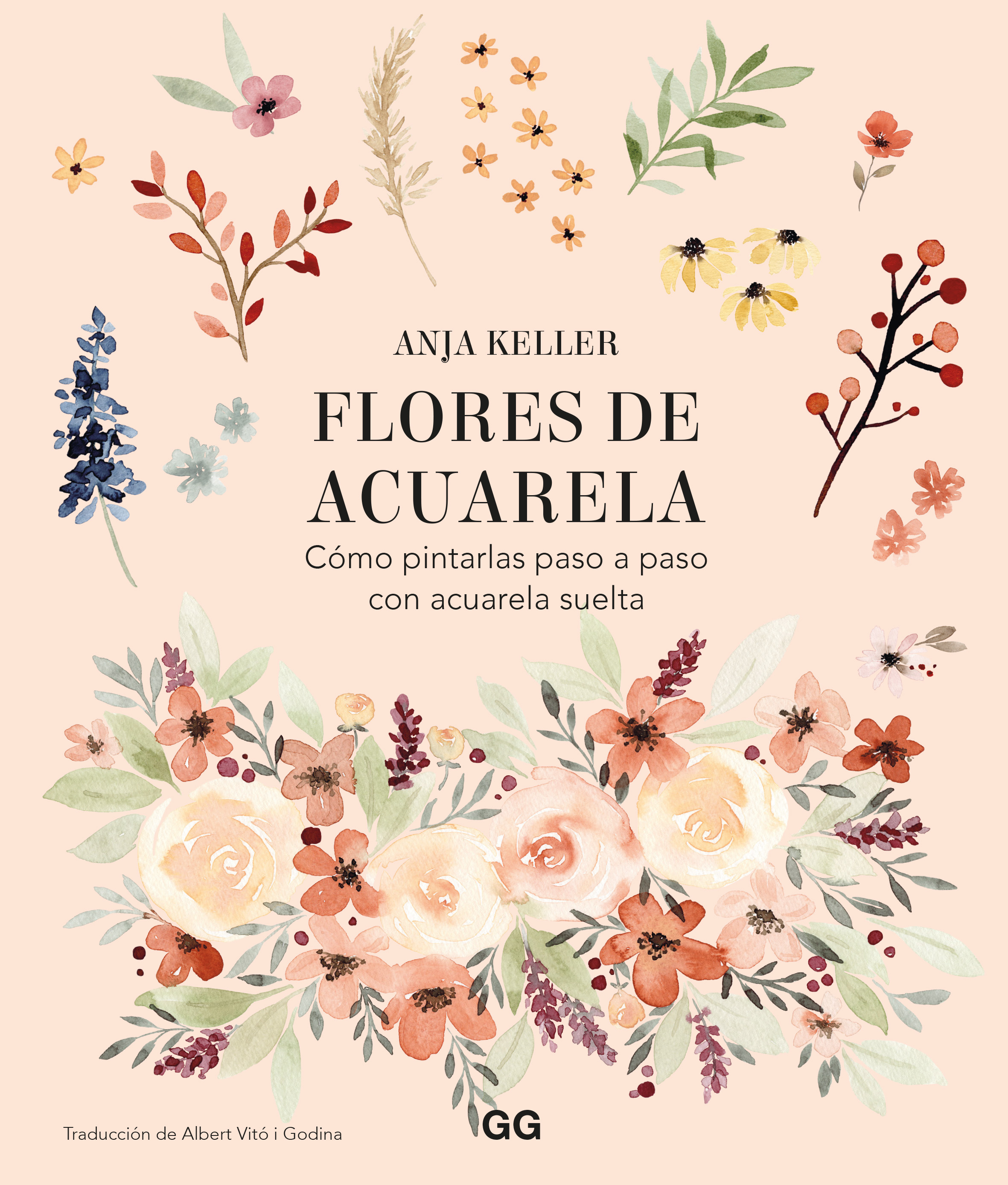 Flores de acuarela, de Anja Keller - Editorial GG