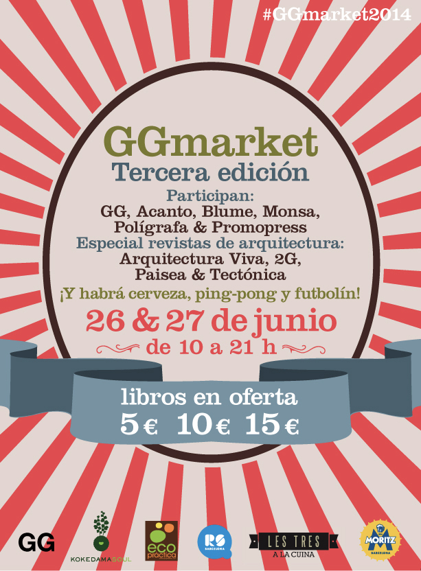 #GGmarket2014 > Vuelve el outlet de libros de arquitectura, diseño, arte y fotografía